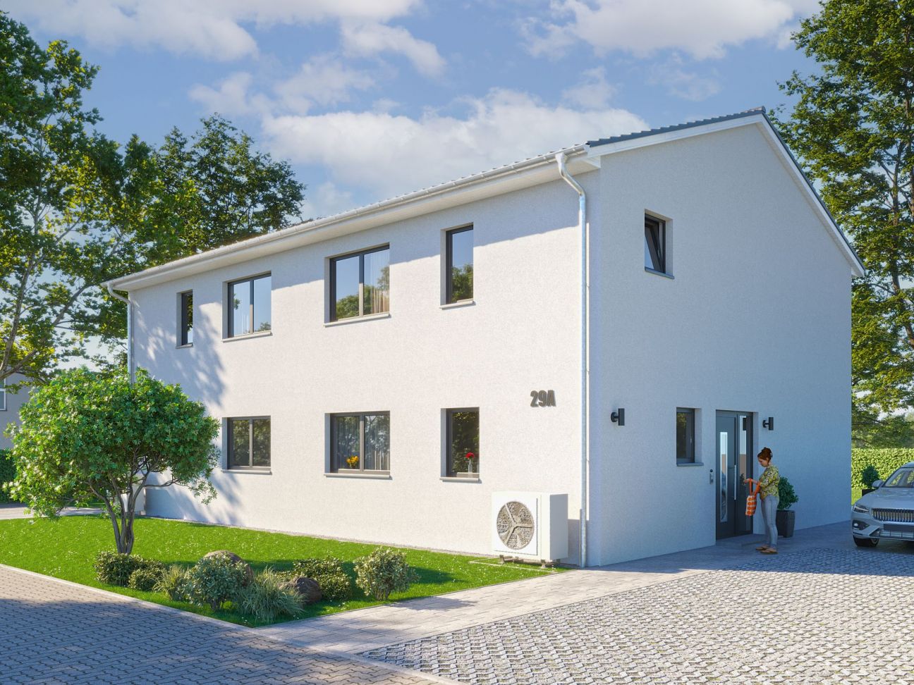 Haus Doppelhaus Naunhof als Effizienzhaus