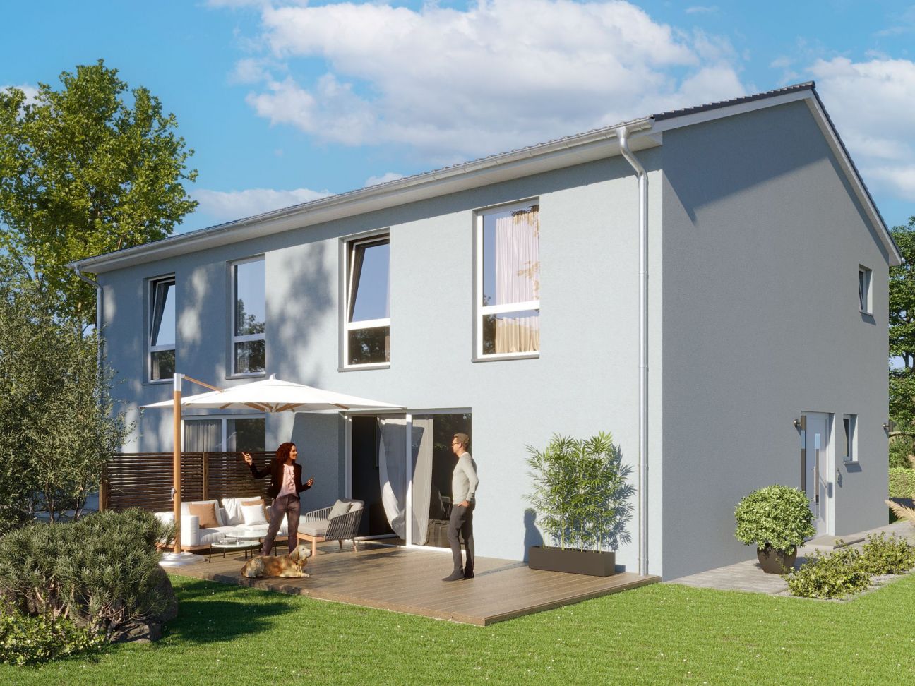 Haus Doppelhaus Naunhof