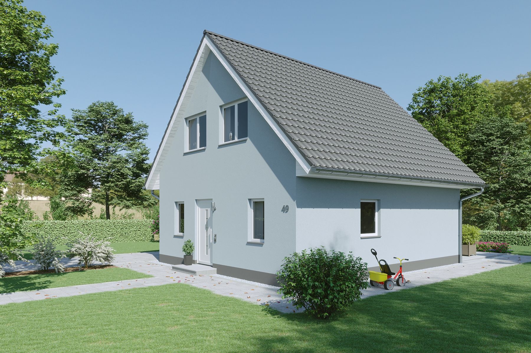Haus Einfamilienhaus Riesa Effizienzhaus 40 mit Photovoltaikanlage gibt es in Naunhof.
Febro Massivhaus